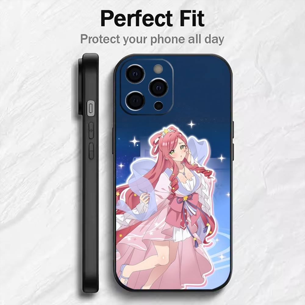 Mom H-Hahari Hanazono The 100 Girl-friend  Phone Case For iPhone17,16,15,14,13,12 Plus,Max Soft Silicone Black Cover