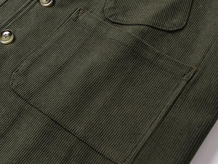 Retro Britische Übergröße Mehrere Taschen Kord Cord Corduroy Fischgrät Casual Schmal Geschnitten Hochzeits Herrenweste