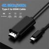 USB C To HDMI Cable 4K 60Hz Type C Adapter HD TV Video Conversion Cable TV Converter for iPhone MacBook Air iPad Samsung Laptop