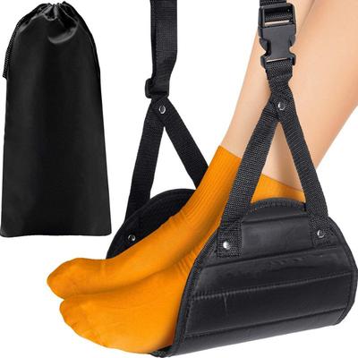 Travel Footrest Hammock Length Adjustable Airplane Foot Hammock Relax Foot Hanger for Long Trip,