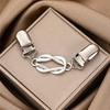 Retro Sweater Shawl Clip With  Studded Alloy Scarf Buckle Anti Exposure Buckle Collar Scarf Cardigan Connecting Buckle