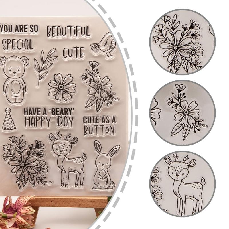 1Pc Clear Stamp Silicone Stamp Seal Album Decors Craft 3D Scrapbooking Photo Journal Album Decorations Stamp Card Making