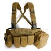 SHENKEL Lightweight 2-Way Modular Vest Chest Rig with 4 Pouches, var.4 TAN (vest-004tan)
