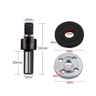 10mm Bohrmaschine Winkel grinder Metall-Verbindungsstangen-Set - Schleif-Verbindungsadapter für Trennscheibe Polierscheibe