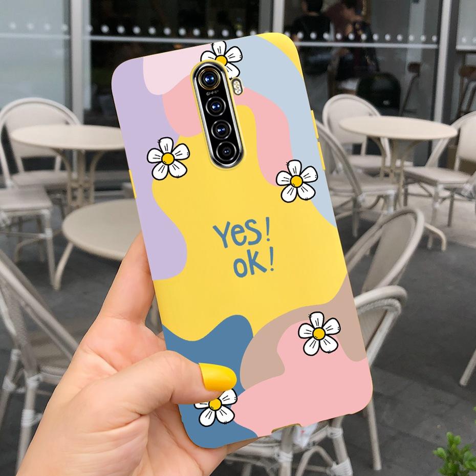 For Realme X2 Pro Phone Case Realme XT X2 Lovely Printing Candy Color Silicone Back Cover For RealmeX2 X 2 Pro XT Soft TPU Coque