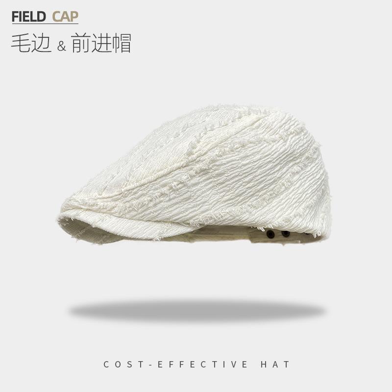 Japanese Wind Forward Hat Children'S Summer Big Head Circumference Versatile Newsboy Hat British Style Painter Hat Duck Tongue Beret