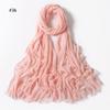 % rayon pleated solid color human cotton two-end beard bag headscarf female, new breathable soft scarf