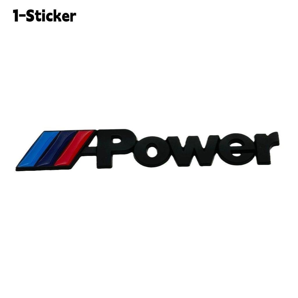 Car Styling Tricolor Power 3D Metal Sticker Front Grill and Trunk Fender Emblem Badge Decal for 1 3 4 5 6 7 Series X1 X3 X4 X5 X6