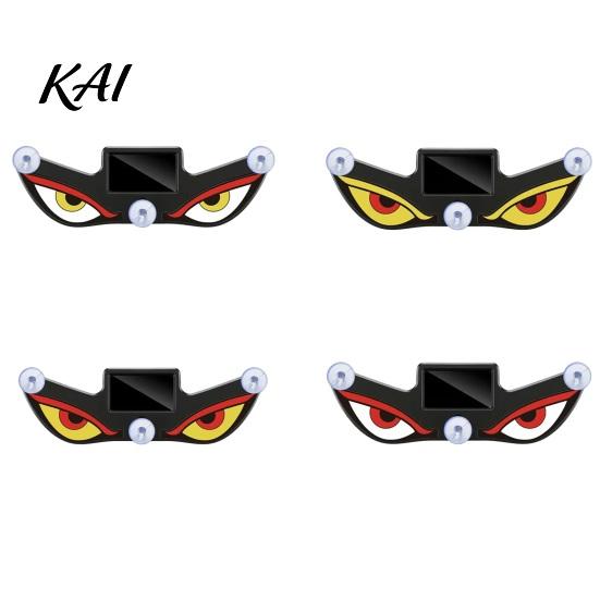 Outdoor Solar Car Lamp Devil Eyes Light Powered LED Dynamic Windshield Ambient USB-C Dual Charging Rechargeable Vehicle with Vibration And Sensor