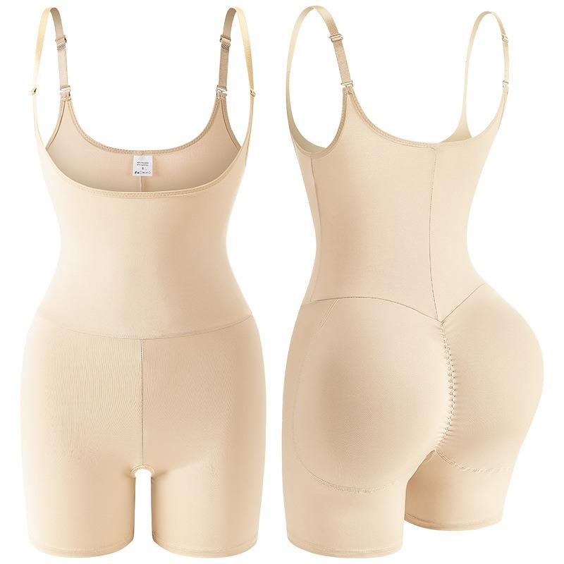 Adjustable Strap Open Bust Full Body Shaper Tummy Control Bodysuit