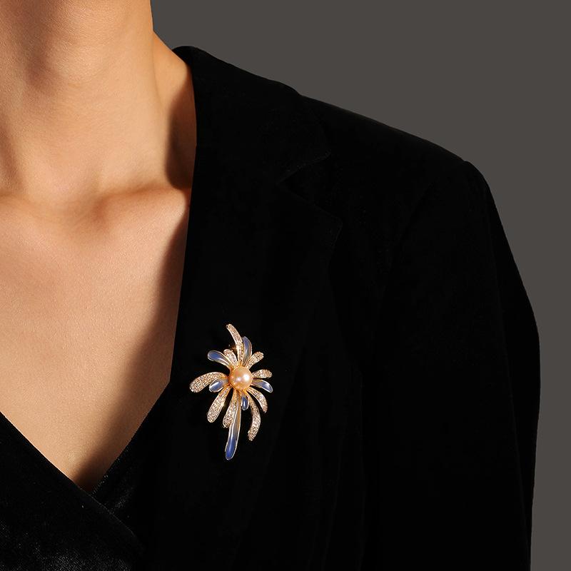 Senior brosjer blomst blad brosje pins for kvinner dress anheng mote brosjer smykker