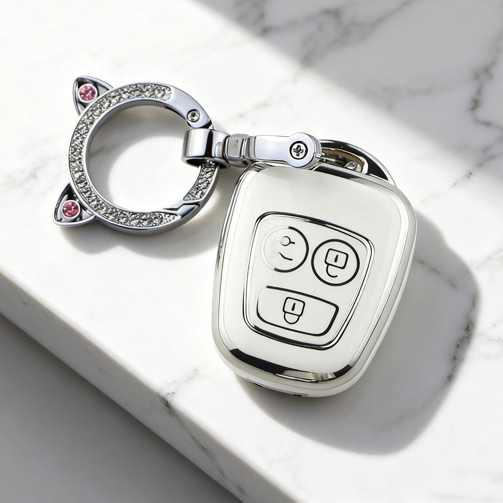 Car Smart Remote Key Protective Cover for Peugeot 106 107 206 207 306 307 406 407 Citroen C1 C4 TPU Key Fob Guard Accessory
