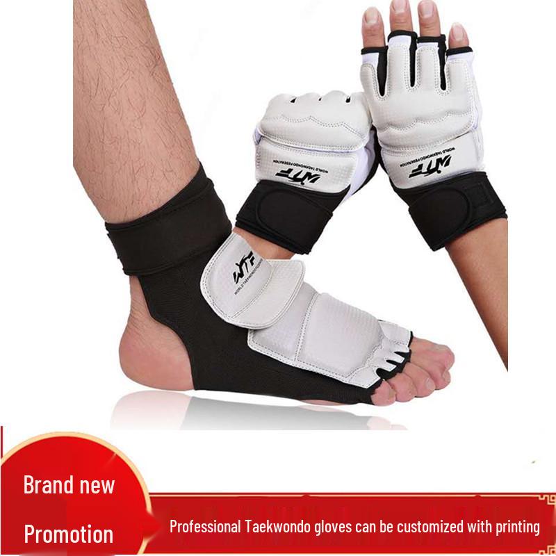 Adult & Child Taekwondo Gloves and Foot Protectors – Half-Finger Boxing & Protective Gear