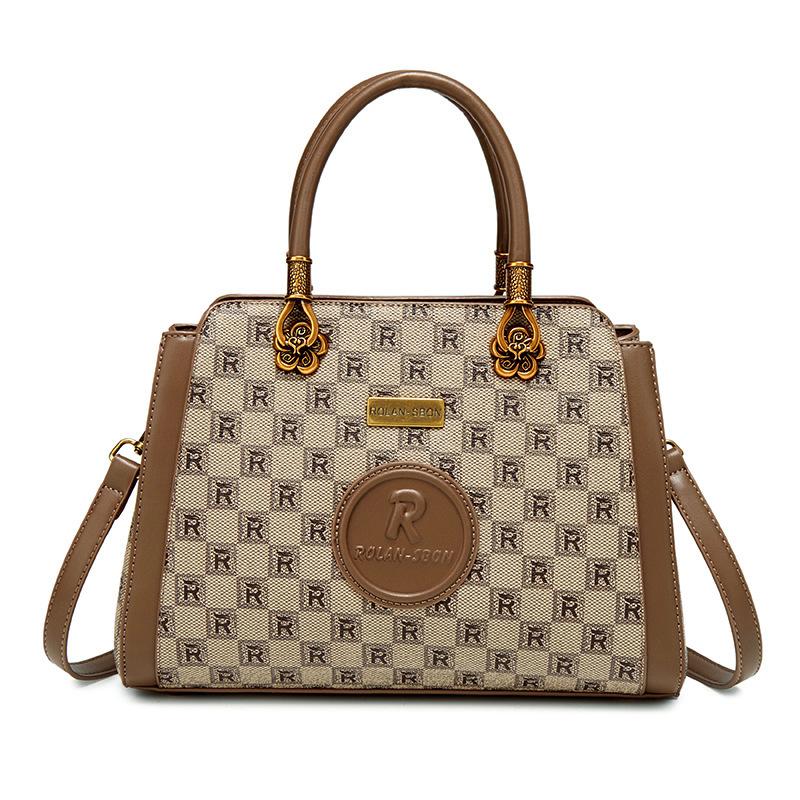 All match Crossbody Bag Atmospheric Large Bag Simple Handbag Trendy One Shoulder Spring and Summer Bag Women's Bag Mother's New Style