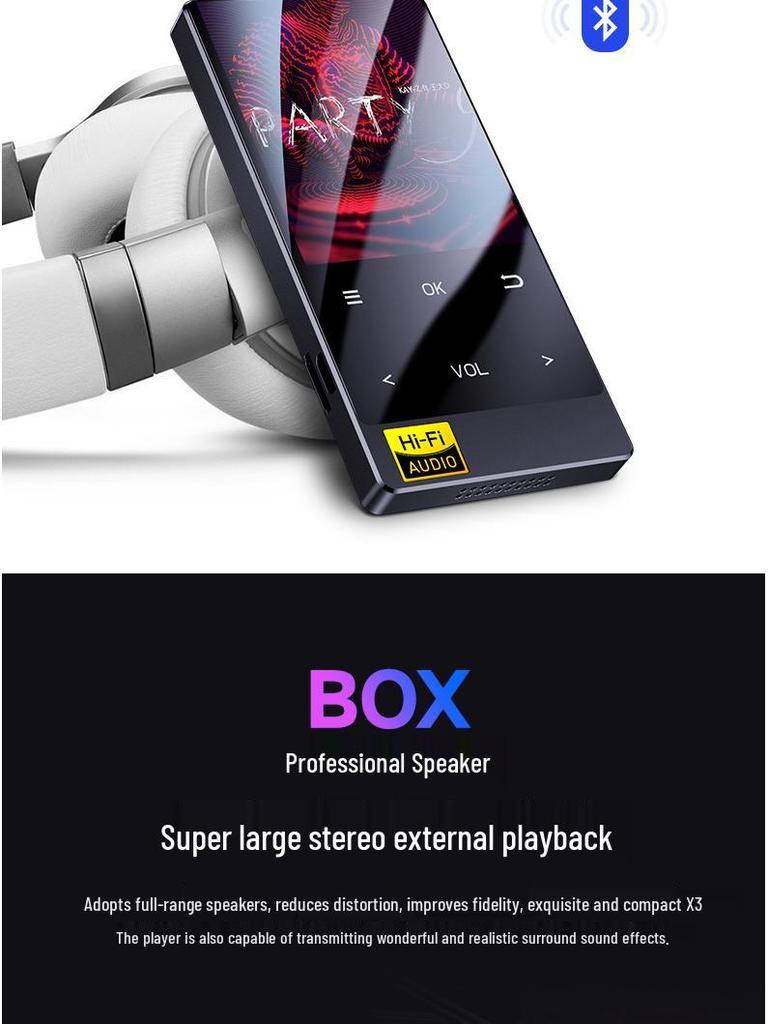 Xiaxin MP3 Walkman: Bluetooth HIFI Digital Player for Students