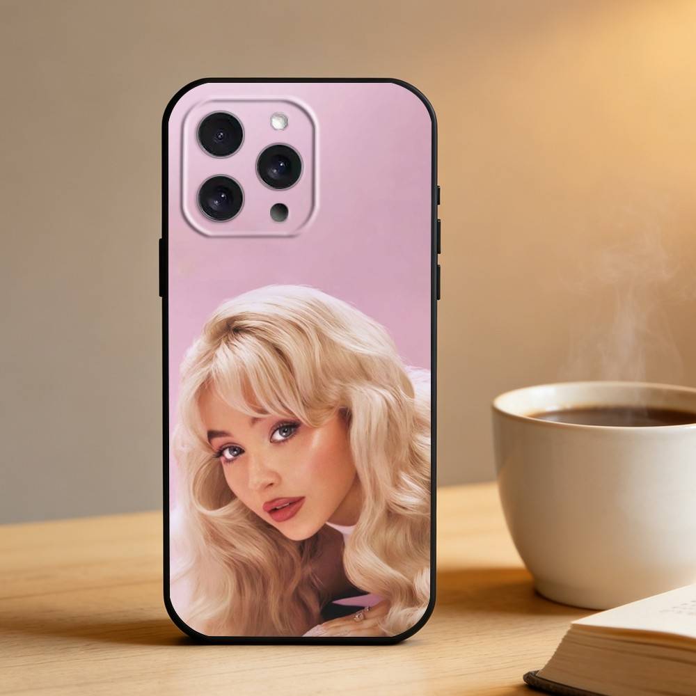 

Singer S-Sabrina Carpenter Phone Case For iPhone 17 16 15 14 13 12 Max Plus Silicone Black Cover iPhone13PROMAX