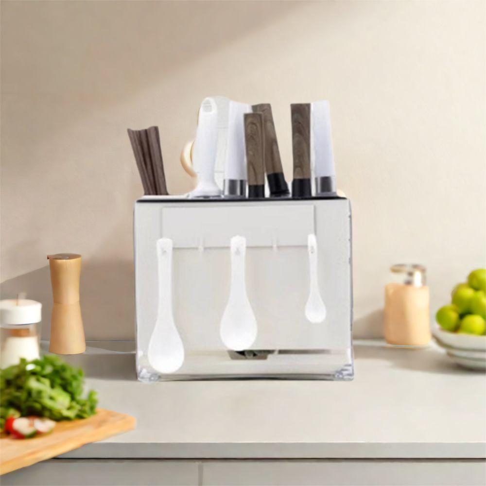 Large Capacity Chopstick Bucket Carbon Steel Cooking Utensil Holder Kitchen Cutter Rack  for Home