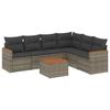 VidaXL Garden Lounge Set with Cushions 7 Pcs, Patio Sofas, Patio Furniture Set, Outdoor Furniture, Grey 3226011