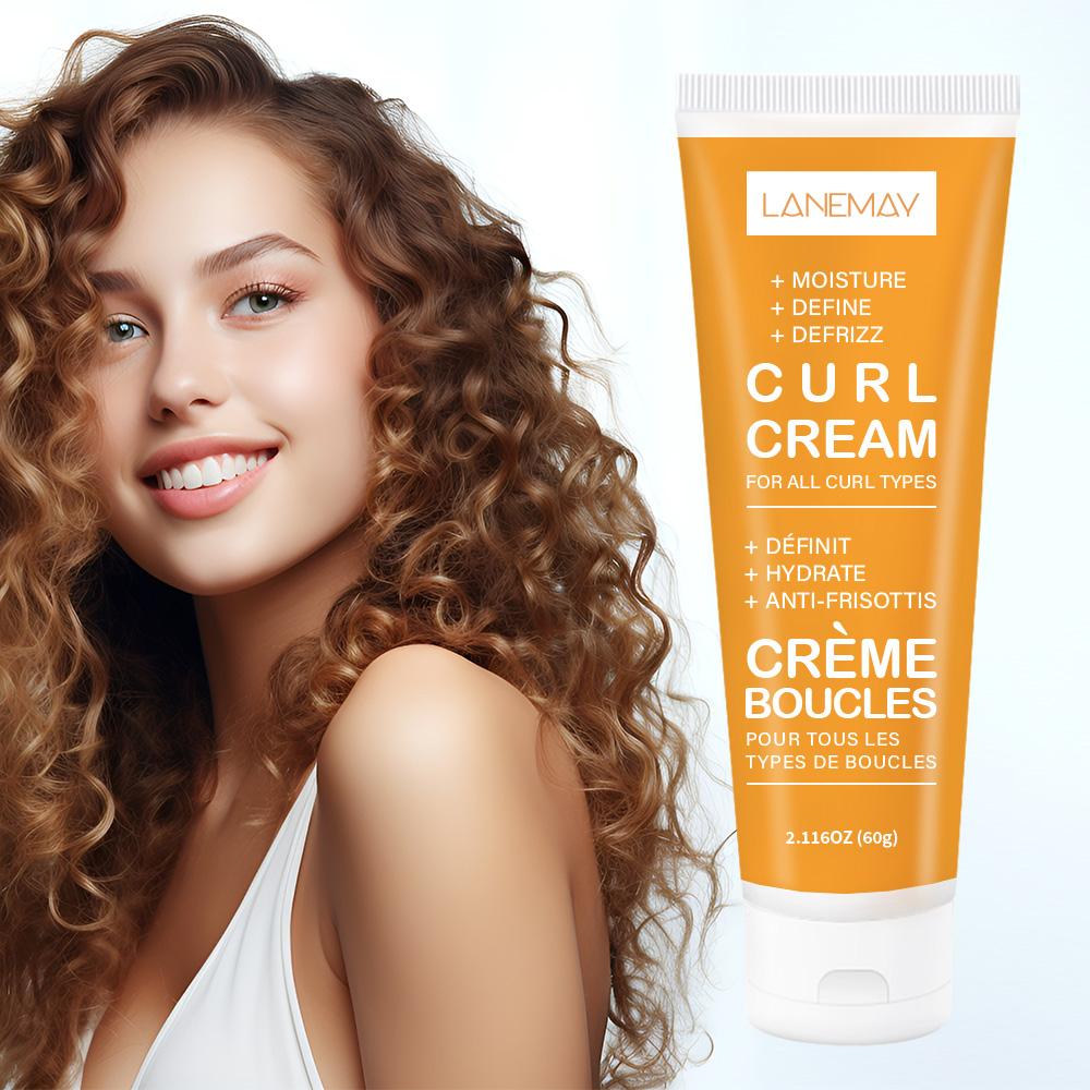 

Крем для кучерів - Глибоке зволоження, Надає волоссю чіткості, Усуває пухнастість - Підходить для кучерявого волосся - 60г