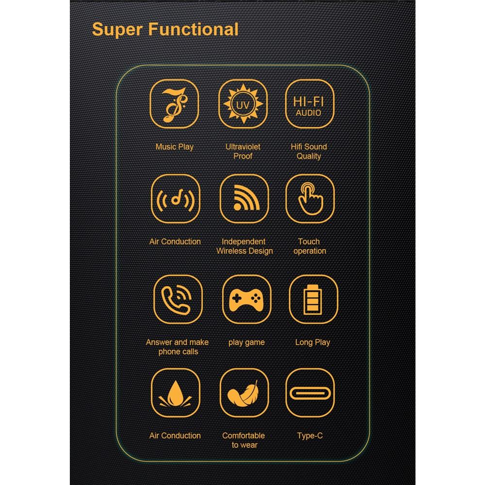 Gafas de Sol Inteligentes de Audio SG-11 Pro, Gafas de Conducción Ósea Bluetooth 5.4 con Protección UV Anti Luz Azul Sonido HIFI