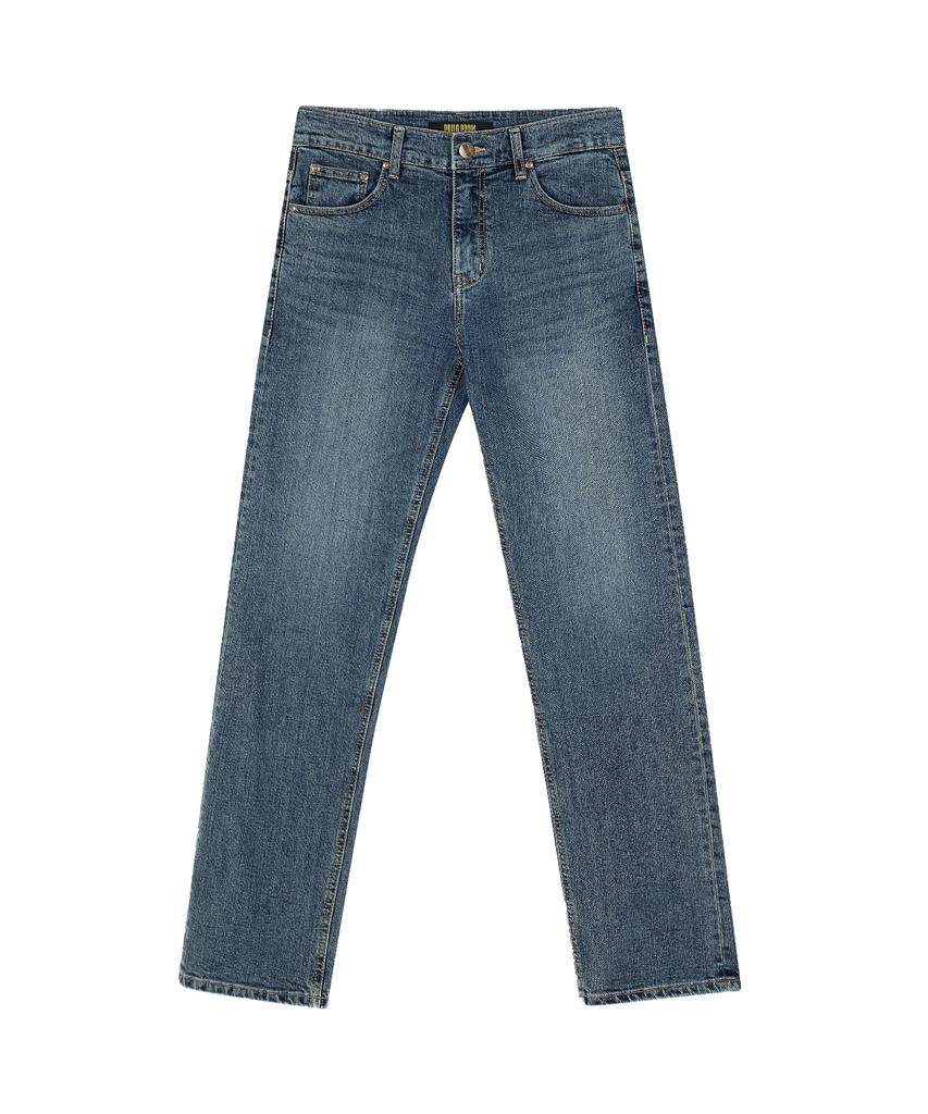 Pillogeulaem Washed Slim Denim Pants (Blue)