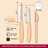 VICTORINOX Knife Peeler Set, Petty Knife and Vertical Peeler Set of 3, Set of 3, Vertical Light Orange, Colored Tool Set to Color Your Kitchen, Dishwa