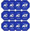 12 Pack ADT Security Stickers, ADT Safety Signs Waterproof Decals for Home Windows and Doors HD Printed
