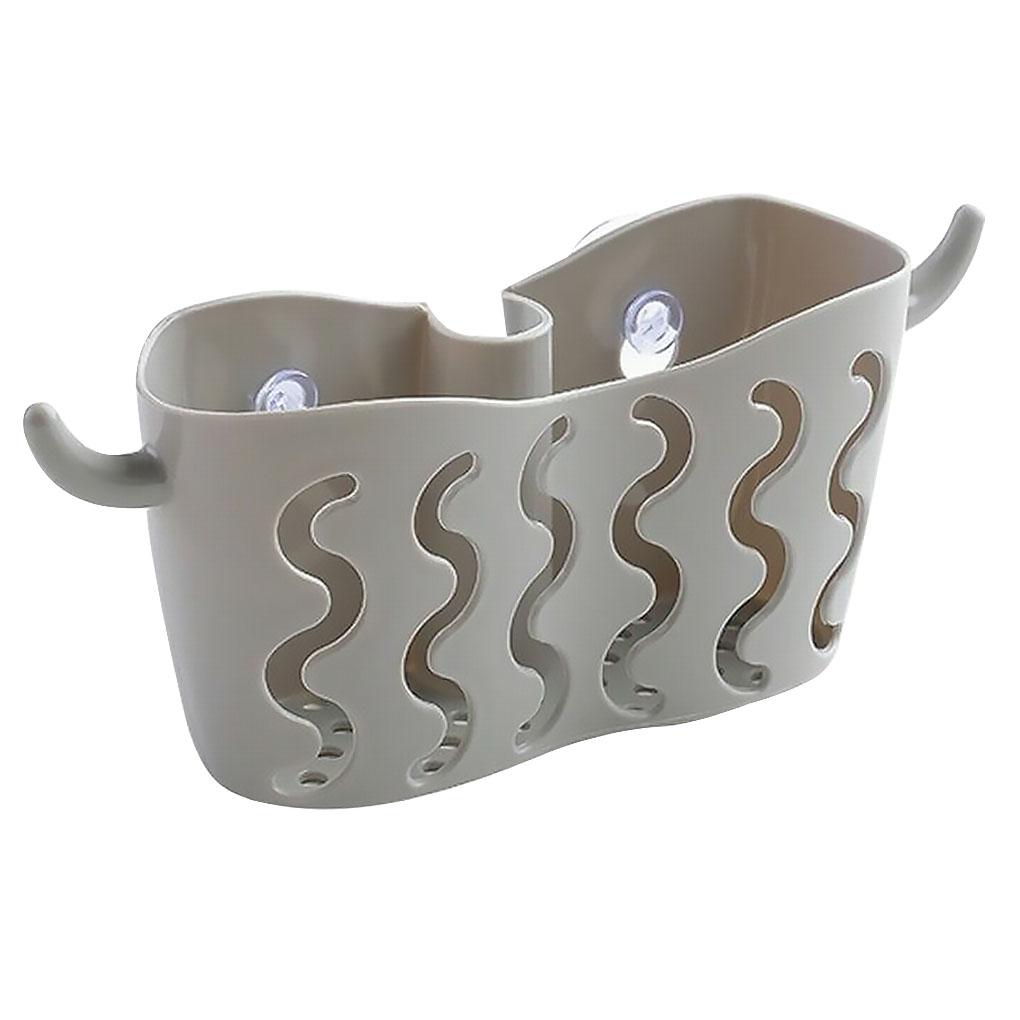 

2295 Перфорированная присоска для хранения, подвесная корзина, кран, губка, сливная корзина серый