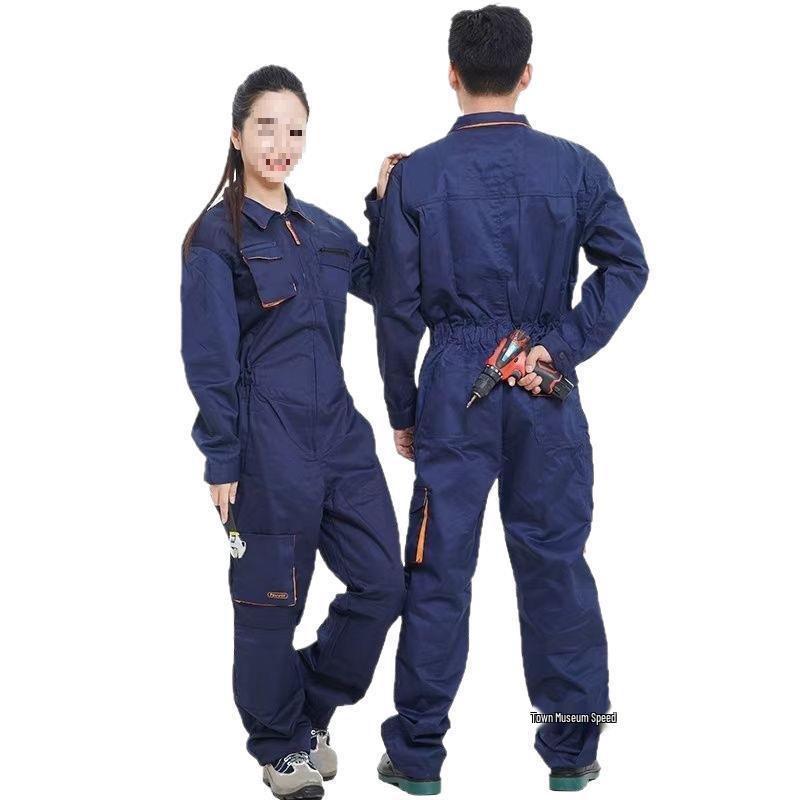 One-Piece Dustproof Mechanic Jumpsuit for Auto Repair and 4S Shop