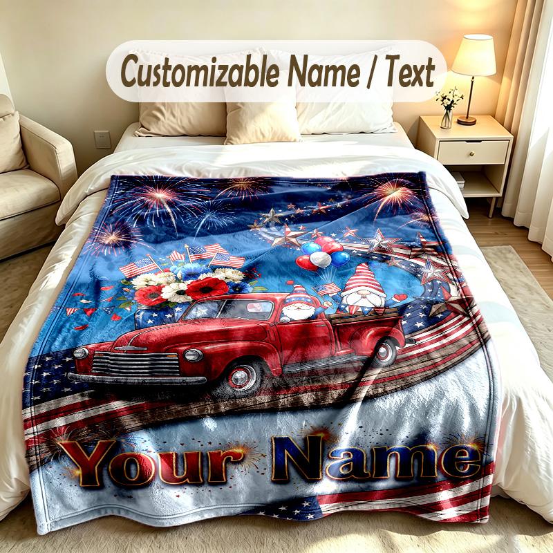 Celebration Party Theme Custom Blanket Personalized Name & Text Customized Soft Warm Throw Blanket Home Decor