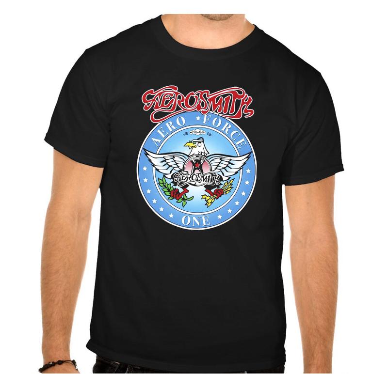 Aerosmith Rock Band Rock Music legends Black Unisex T-Shirt L