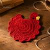 Creative Cartoon Mug Rugs Handmade Crochet Hen Coasters for Drinks, Cute Yarn Cup Mats, Heat Decorative Kitchen Accessories Resistant Absorbent Table