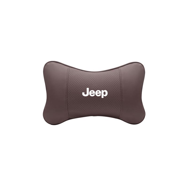 JEEP Car Seat Headrest Auto Logo Neck Pillow For Jeep Wrangler Rubicon Renegade Compass Grand Cherokee Patriot Liberty Gladiator