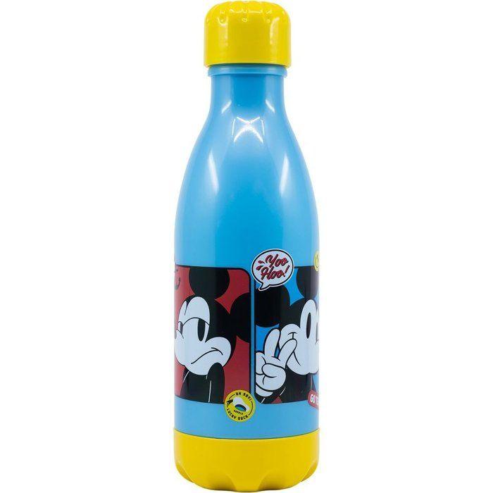 Boissons Fruitees Tataway Bouteille D'eau En Plastique Bleu Disney Mickey Mouse Pour Enfants 560 Ml Avec Bouchon À Vis