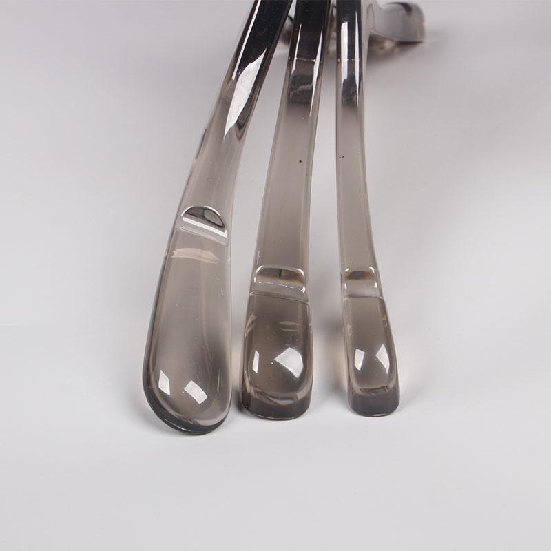 Acrylic Transparent Hangers with Black and Gunmetal Hooks for Women's and Men's Clothing