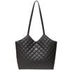 Embroidered rhombus large-capacity women's bag bag, simple casual mobile phone makeup tote bag