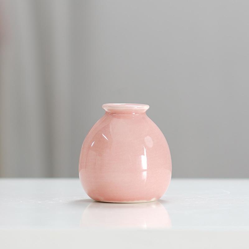 Simple Ceramic Mini Vase Incense Bottle, Hotel Home Decoration Perfume Diffuser, Living Room Office Dry Flower Hydroponics