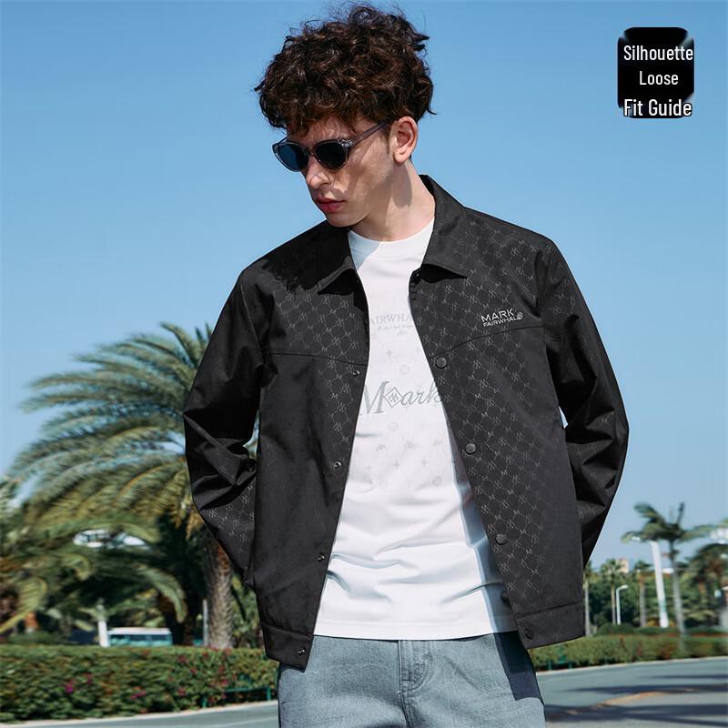 Mark Fairwhale Herren All-Over-Buchstabendruck Reversjacke