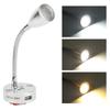 RV Rding Light Flexible Neck 3 Color Light 1224V 3W USB Rechargable   for Yachts Boats
