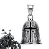 Cross Lucky Bell Angel Wings Motorcycle Bell Pendant Keychain Punk Rock Men's Riding Party Amulet Exorcism Jewelry Accessories