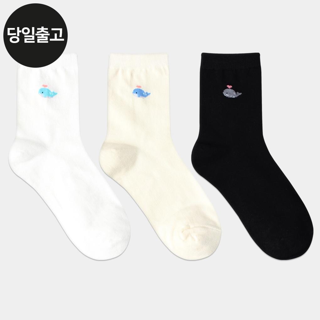 

PG Women s/Student Mini Whale Medium Socks (5 Pairs) Set Daily Simple Fashion Character