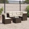 VidaXL Garden Lounge Set with Cushions 6 Pcs, Patio Sofas, Patio Furniture Set, Outdoor Furniture, Brown 3249492