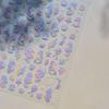 Magical Blow Bubbles Goldfish Bunny Rabbit Cat Kitten Shape Shiny Dreamy Bubbles 5D Nail Art Decorations Sticker Manicure Decal