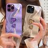 Amber Double Love Für IPhone 16 Pro Max 15 Pro 14 13 12 Mini 11 XS Max XR 7 8 Plu SE 2022 Hartglas Handyhülle