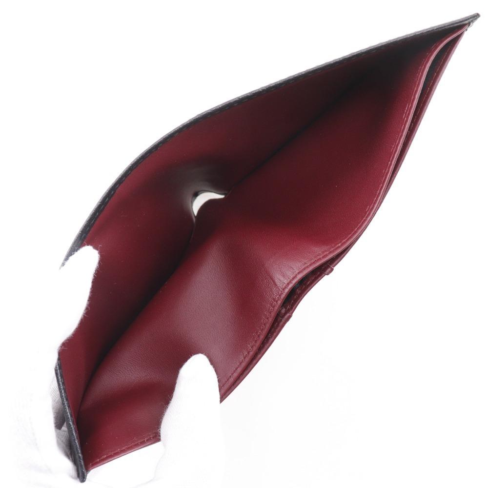 Loewe Anagram Bi-Fold Wallet 103.30.302 Bill Compartment Black Leather Mens Used