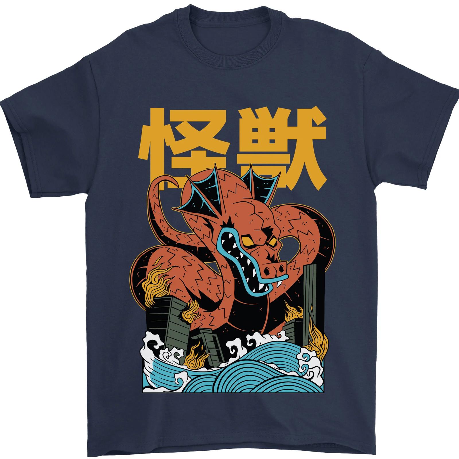 Kaiju Dragon King Ghidorah Japanese Monster Mens T-Shirt 100% Cotton S