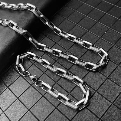 Ocelový pánský náhrdelník Silný dutý náhrdelník Hip Hop Choker Denní nošení