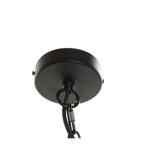 Suspension - Métal Noir Et Marron - 50W - 25x25x43 Cm - Design Alpin
