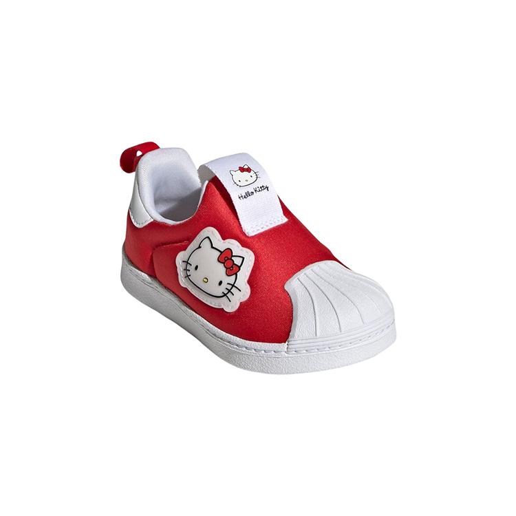 Hello Kitty X Adidas Originals SUPERSTAR 360 Comfortable Low Top Skateboard Shoes Red White Infant And Toddler GY9213