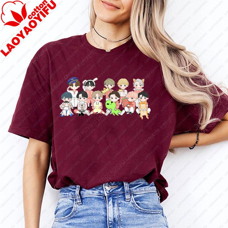 Unisex Unisex Cotton Summer T Shirt Kpop The Boyz Rock Music Fan Gift For Short Sleeve New Fashion Camisetas Popalar T Shirts